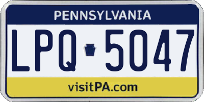 PA license plate LPQ5047