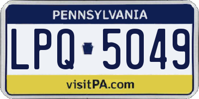 PA license plate LPQ5049