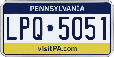 PA license plate LPQ5051