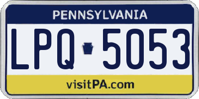 PA license plate LPQ5053