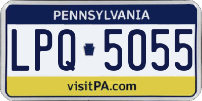 PA license plate LPQ5055