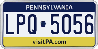 PA license plate LPQ5056