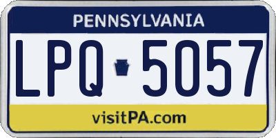 PA license plate LPQ5057