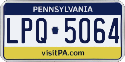 PA license plate LPQ5064