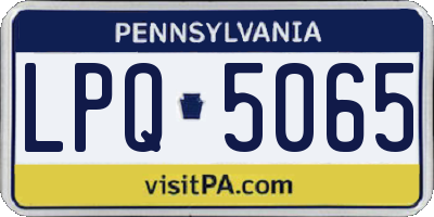 PA license plate LPQ5065