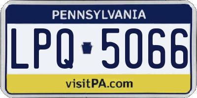 PA license plate LPQ5066