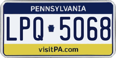 PA license plate LPQ5068