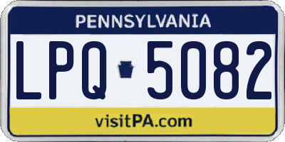 PA license plate LPQ5082