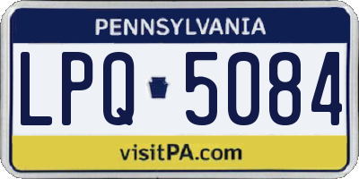 PA license plate LPQ5084