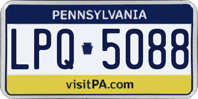 PA license plate LPQ5088