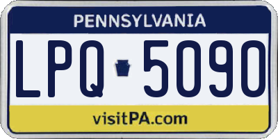 PA license plate LPQ5090