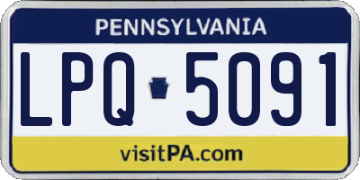 PA license plate LPQ5091