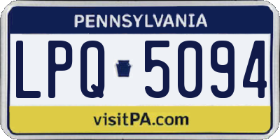 PA license plate LPQ5094
