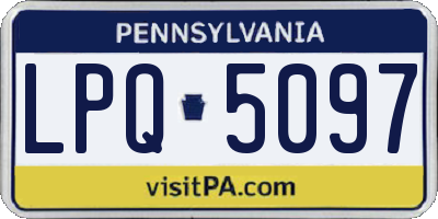 PA license plate LPQ5097