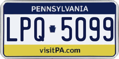 PA license plate LPQ5099