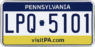 PA license plate LPQ5101