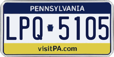 PA license plate LPQ5105