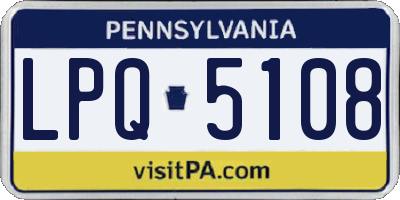 PA license plate LPQ5108