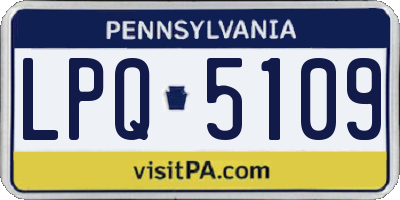 PA license plate LPQ5109