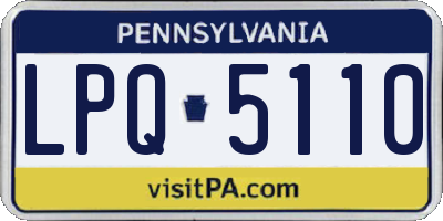 PA license plate LPQ5110