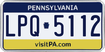 PA license plate LPQ5112