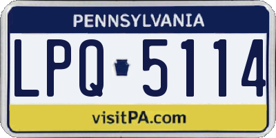 PA license plate LPQ5114