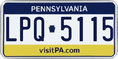 PA license plate LPQ5115