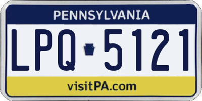 PA license plate LPQ5121