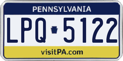 PA license plate LPQ5122