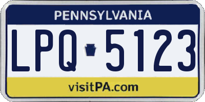 PA license plate LPQ5123