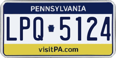 PA license plate LPQ5124