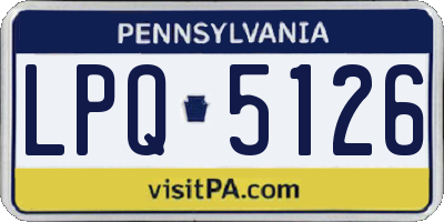 PA license plate LPQ5126