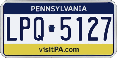 PA license plate LPQ5127