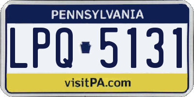 PA license plate LPQ5131