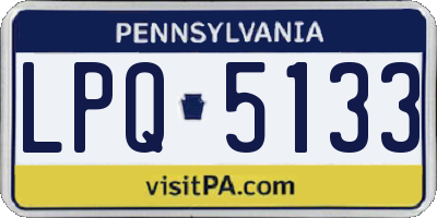 PA license plate LPQ5133