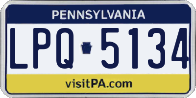 PA license plate LPQ5134