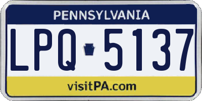 PA license plate LPQ5137