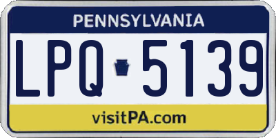 PA license plate LPQ5139