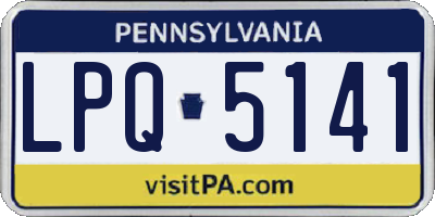 PA license plate LPQ5141