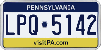 PA license plate LPQ5142