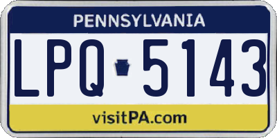 PA license plate LPQ5143