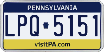 PA license plate LPQ5151