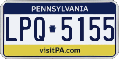 PA license plate LPQ5155