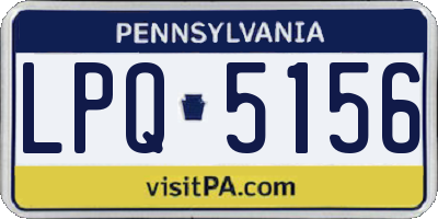 PA license plate LPQ5156