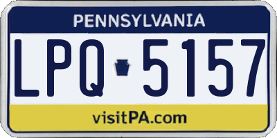 PA license plate LPQ5157