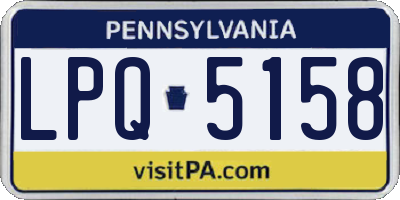 PA license plate LPQ5158