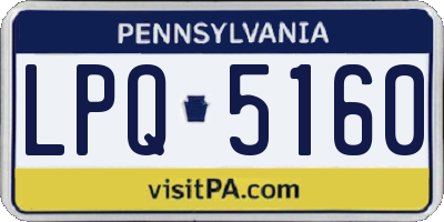 PA license plate LPQ5160