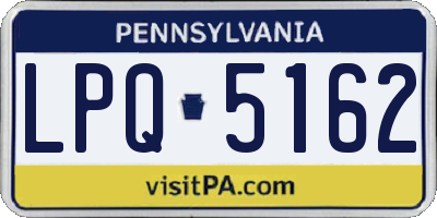 PA license plate LPQ5162