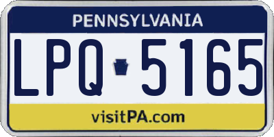 PA license plate LPQ5165