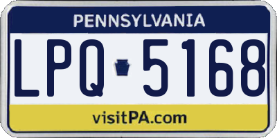 PA license plate LPQ5168